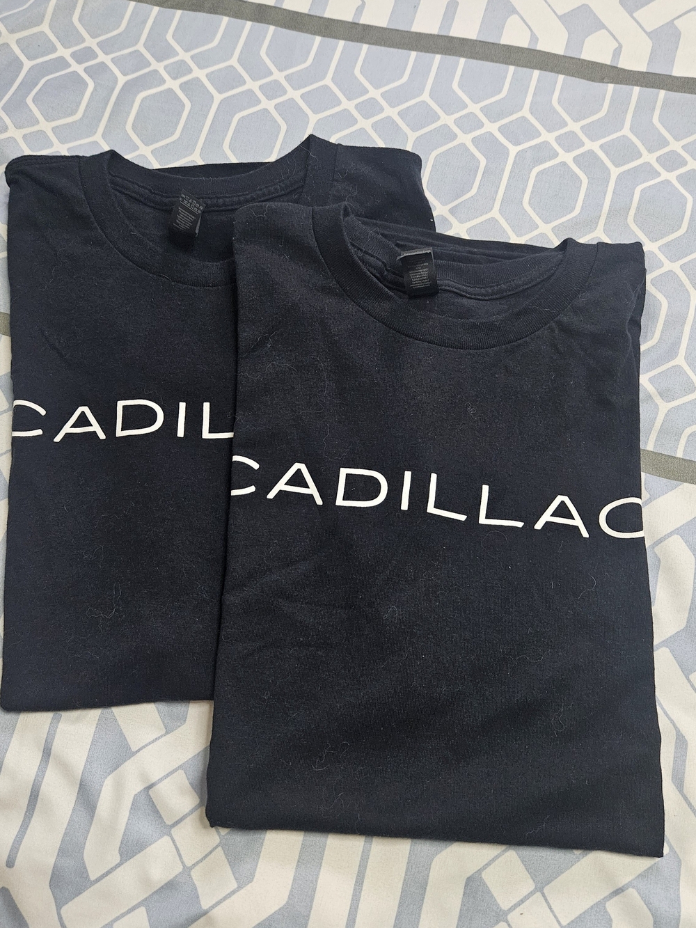 Gildan Black T-Shirt with White Cadillac Logo $20 For 1 Or Both For $18